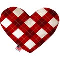 Mirage Pet Products Candy Cane Argyle Canvas Heart Dog Toy 8 in. 1311-CTYHT8